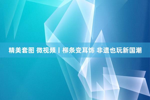 精美套图 微视频丨柳条变耳饰 非遗也玩新国潮